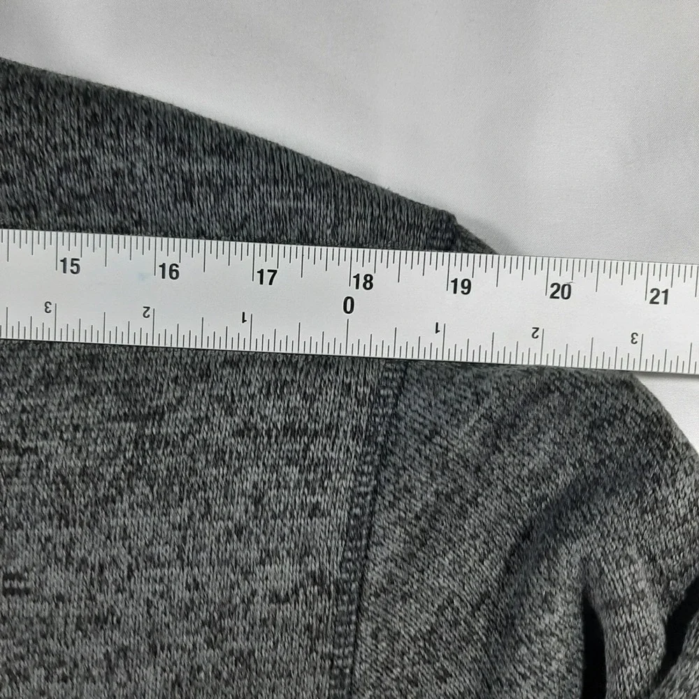 Orvis Mens Quarter Zip Sherpa Lined Fleece Pullover Sweater Gray Marl 1433070